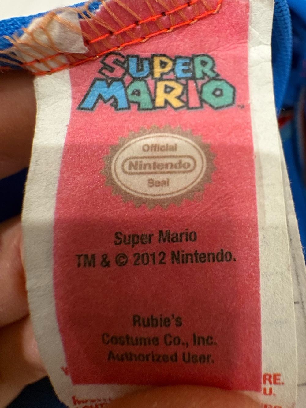 Nintendo Super Mario costume Costume with Red Cap. Like new Medium kids - Picture 5 of 6